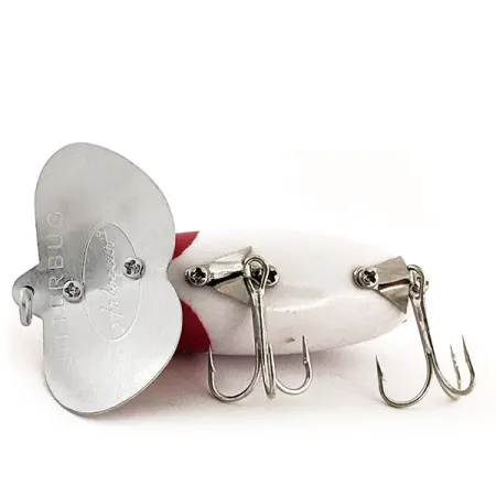 Fred Arbogast Jitterbug Oberflächenköder, Rot/Weiß, 10g, Metall, #12931