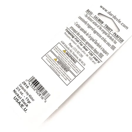 Dardevle Imp Klicker Blinker, Rot/Weiß/Nickel, 11g, Klicker, #13016