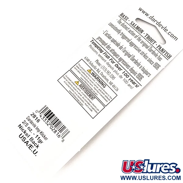 Dardevle Imp Klicker Blinker, Rot/Weiß/Nickel, 11g, Klicker, #13016