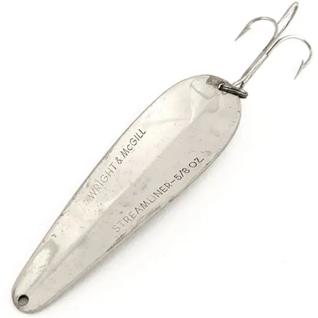 Wright & McGill Streamliner Blinker, Nickel/Grau, 18g, Retro, #13030