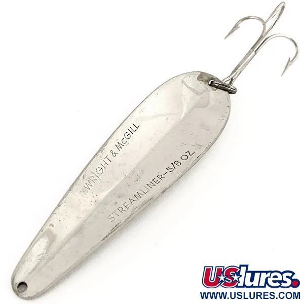 Wright & McGill Streamliner Blinker, Nickel/Grau, 18g, Retro, #13030