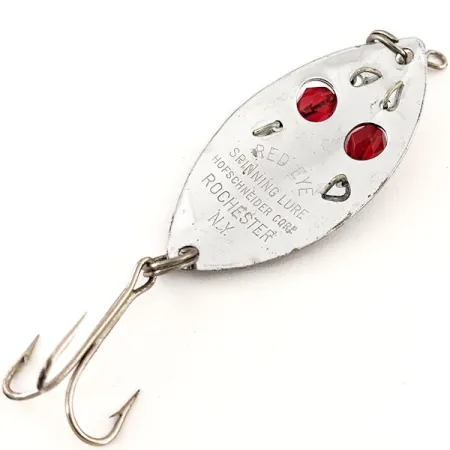 Hofschneider Red Eye Junior Blinker, Nickel/Rot, 11g, Glasaugen, #13036