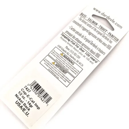 Eppinger Dardevle Cop-E-Cat 7400 Blinker, Orange/Rot, 14g, Nickel, #13056