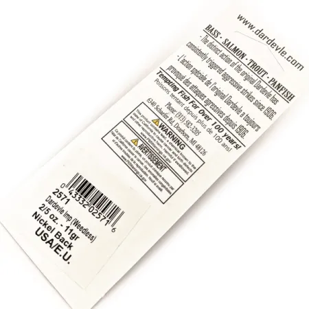 Eppinger Weedless Dardevle Imp UV Blinker, Gelb/Orange/Nickel, 11g, #13088