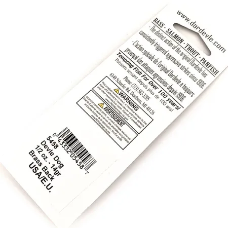 Eppinger Dardevle Devle Dog UV Blinker, Fire Tiger, 14g, UV, #13092