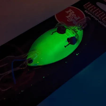 Eppinger Red Eye Wiggler UV Blinker, Electric Lime/Nickel, 7g, #13097