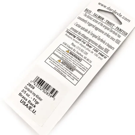 Eppinger Dardevle Imp Klicker Blinker, 59 Black Perch/Kupfer, #13099