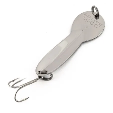 Glen Evans Loco 3 Blinker, Nickel / Blau, 17g, Prisma-Inlay, #13100