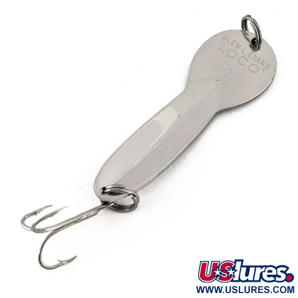 Glen Evans Loco 3 Blinker, Nickel / Blau, 17g, Prisma-Inlay, #13100