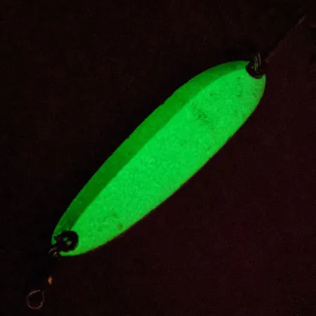 Luhr Jensen Krocodile Die #3 Glow Blinker, Weiß/Grün, 14g, #13110