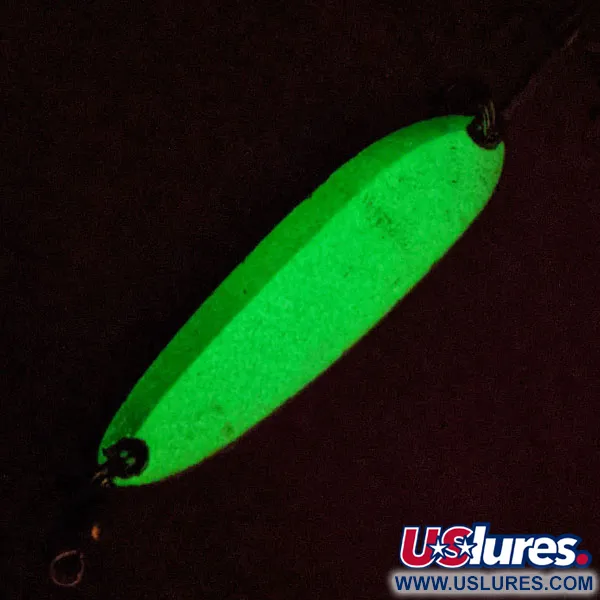 Luhr Jensen Krocodile Die #3 Glow Blinker, Weiß/Grün, 14g, #13110
