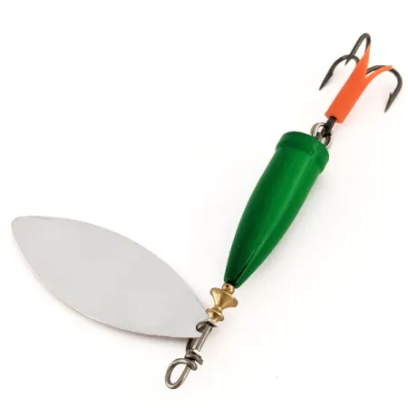 Blue Fox Super Vibrax Salmon Spinner, Nickel/Grün, 33g, Vibration, #13126