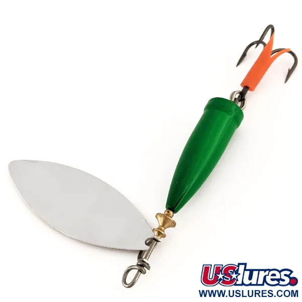 Blue Fox Super Vibrax Salmon Spinner, Nickel/Grün, 33g, Vibration, #13126