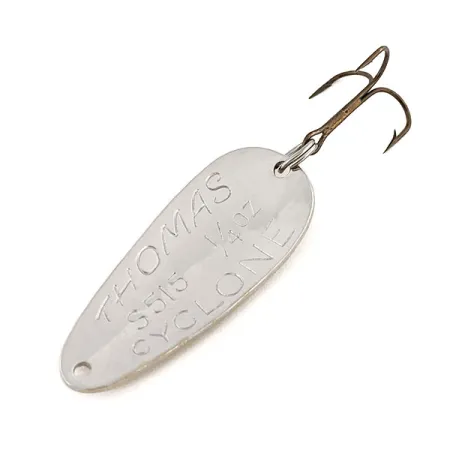 Thomas Cyclone Blinker, Gehämmertes Nickel, 7g, Rote Akzente, #13131