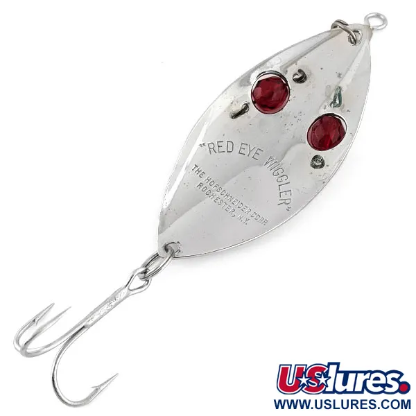 Hofschneider Red Eye Wiggler Blinker, Nickel / Rot, 25g, #13153