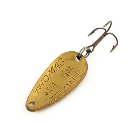 Thomas Cyclone Blinker, Gehämmertes Messing, 4,3g, Vintage, #13155