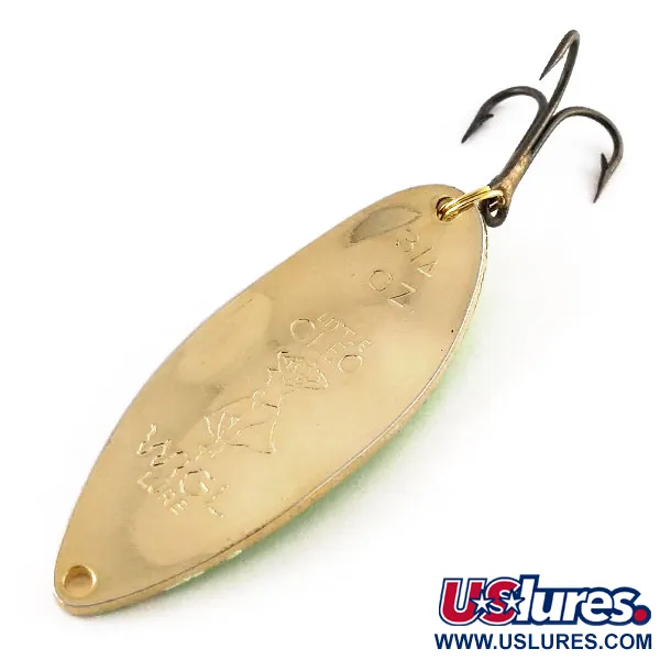 Little Cleo (Hula Girl) Blinker, Gold/Grün, 21g, Seneca-Logo, #13241