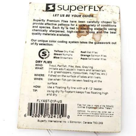 Superfly Premium Flies Trockenfliegen zum Fliegenfischen