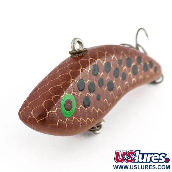 Vintage Handgefertigter Lipless Crankbait Angelköder aus Holz