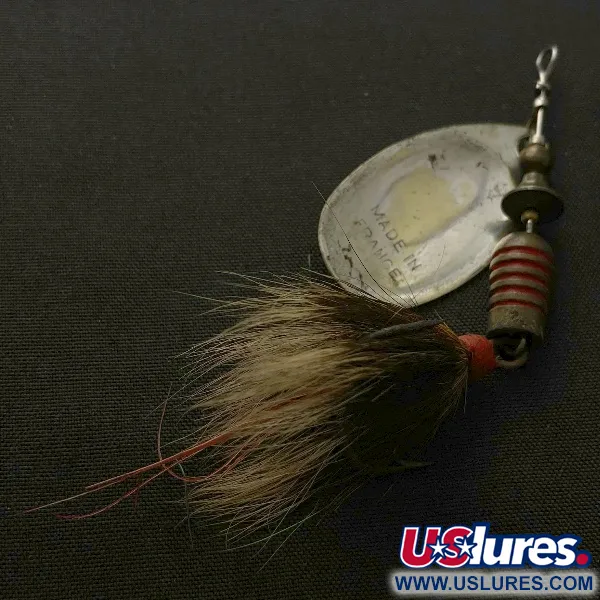 Mepps Aglia 3 mit Eichhörnchenschwanz (1960er Jahre)