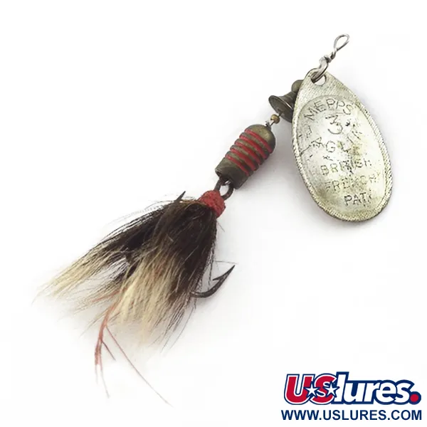 Mepps Aglia 3 mit Eichhörnchenschwanz (1960er Jahre)