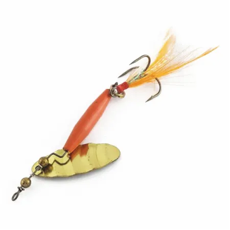 Worth #301 Spinner, Rot Schwarz Gold, Feder-Drilling, #24436