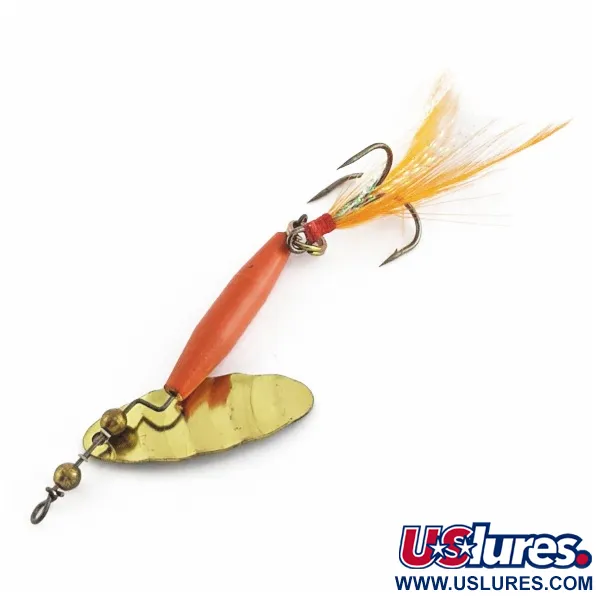 Worth #301 Spinner, Rot Schwarz Gold, Feder-Drilling, #24436