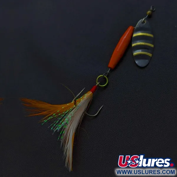 Worth #301 Spinner, Rot Schwarz Gold, Feder-Drilling, #24436