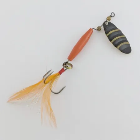 Worth #301 Spinner, Rot Schwarz Gold, Feder-Drilling, #24436