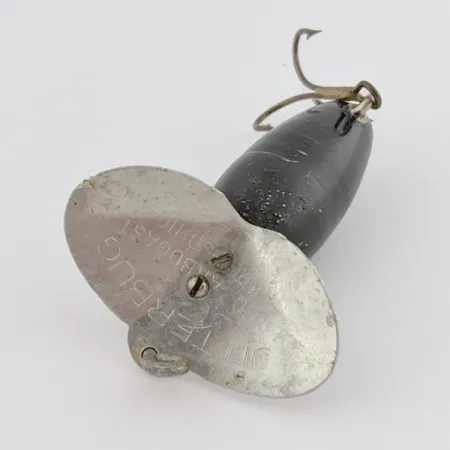 Arbogast Jitterbug Oberflächenwobler, Schwarz, 4 g, Metallschaufel, #24507