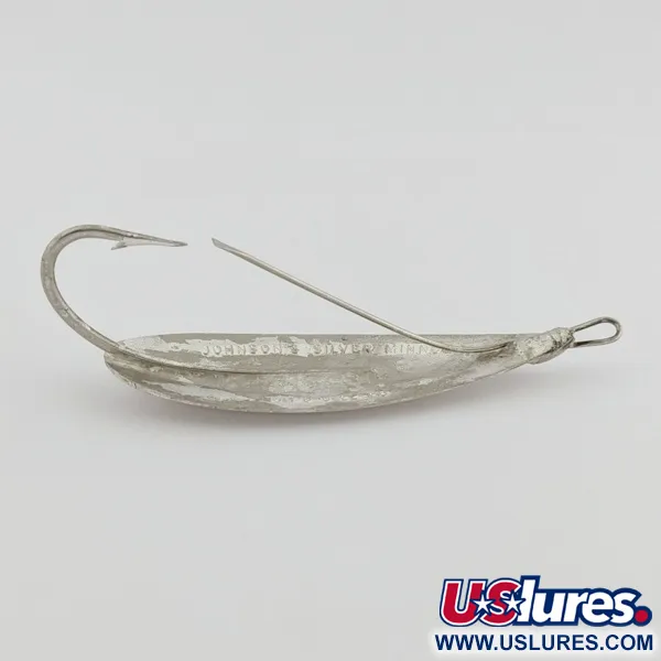 Johnson Silver Minnow Weedless Blinker, Nickel, 12g, Weedless, #24548