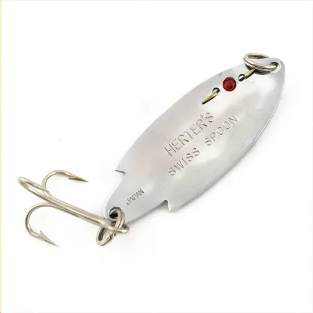 Herter's Swiss Spoon Blinker, Nickel, 7g, Rote Perle, #24721