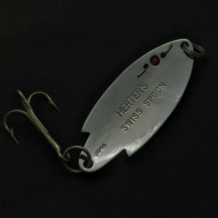 Herter's Swiss Spoon Blinker, Nickel, 7g, Rote Perle, #24721