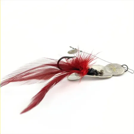 Heddon Queen Stanley Spinnerbait, Nickel, 14g, rote Federn, #24741