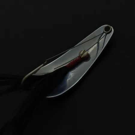 Weezel Rex Spoon Blinker, Nickel, 12 g, Feder-Trailer, #24761