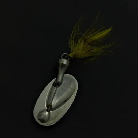 Mepps Elix Spinner, Messing/Silber, 5 g, Federschmuck, #24812