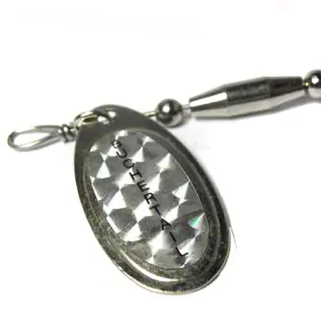 Buchertail 500 Spinner, Nickel/Schwarz/Hologramm, 17g, Bucktail, #0017