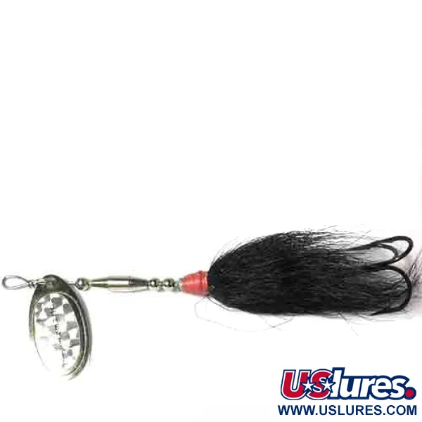 Buchertail 500 Spinner, Nickel/Schwarz/Hologramm, 17g, Bucktail, #0017
