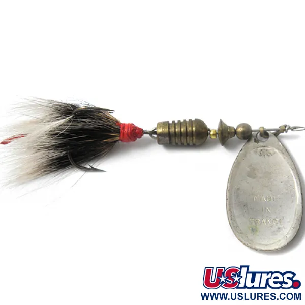 Mepps Aglia 3 Spinner, Stahl / Rot, 7,3g, Eichhörnchenhaar, #0049