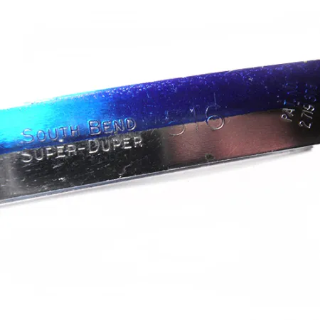 South Bend Super Duper Blinker, Nickel/Blau, 18g, U-Form, #0068