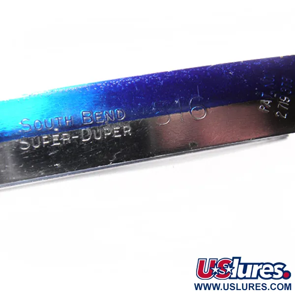South Bend Super Duper Blinker, Nickel/Blau, 18g, U-Form, #0068