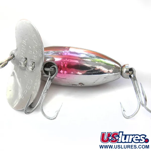 Fred Arbogast Jitterbug Oberflächenköder, Black/Nickel/Pink, 7g, #0085