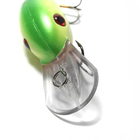 Strike King Pro 3 Crankbait, Gelb/Grün, 10g, Tiefe 2.4m, #0103