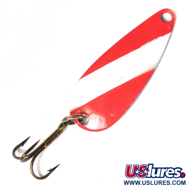 Atlantic Lures Blinker, Red / White, 5.5g, Vintage Emaille, #0110