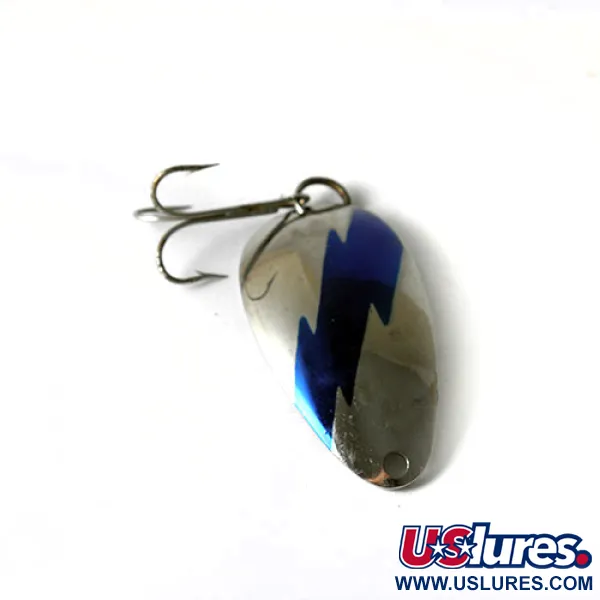 RED EYE Blinker, Nickel / Blau, 12,5g, Blitz-Grafik, #0174