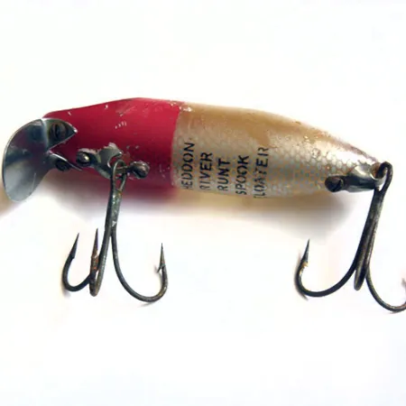 Heddon River Runt Spook Schwimmköder, Rot/Weiß, 12g, Vintage, #0187