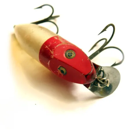 Heddon River Runt Spook Schwimmköder, Rot/Weiß, 12g, Vintage, #0187