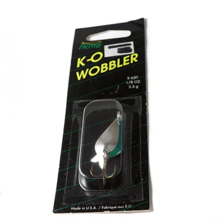 ACME K.O. Wobbler Blinker, Nickel / Grün, 3.5g, Sonic Flipper Tail, #0215