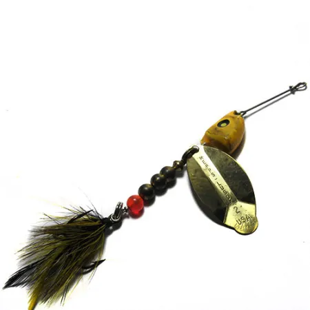 Mepps Lusox 2 Spinner, Gelb, 17g, Bleikopf, #0249