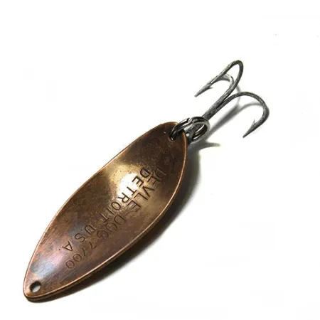 Eppinger Dardevle Devle Dog Blinker, Gelb/Grün/Orange, 14g, Waben, #0260